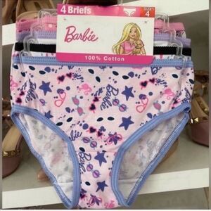 NEW Barbie Girls Pack of 4 Underwear For Girls, Ages 4 Years